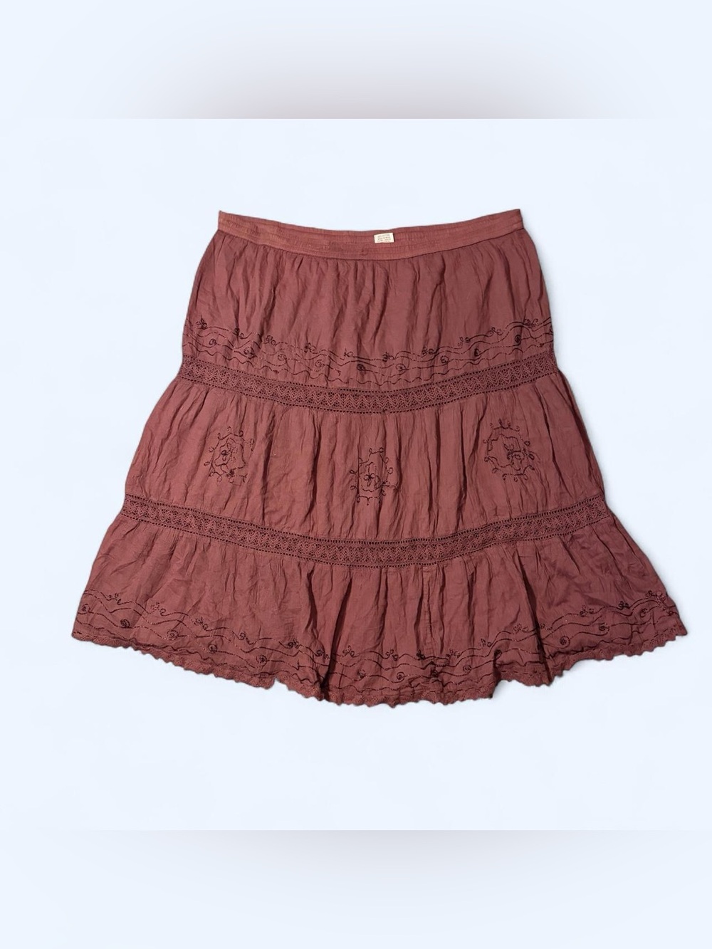 Fairy Brown Floral Lace Skirt by Advance Apparels!